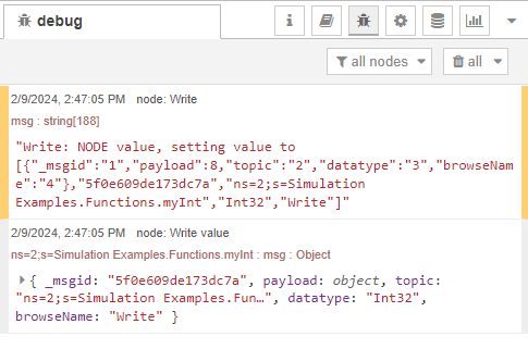 kepware node-red write tags output