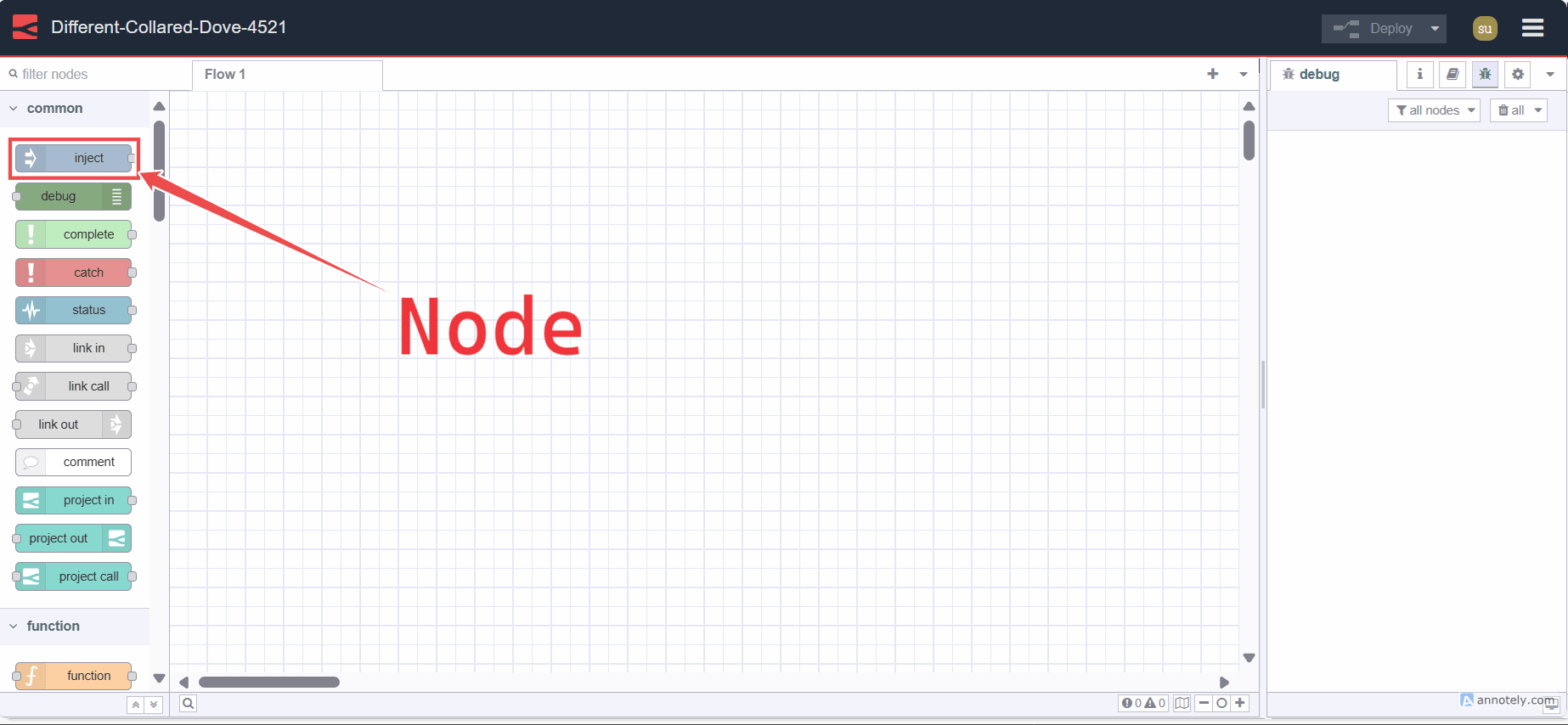 Image showing Node in Node palette